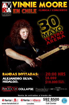 30 de Mayo: Vinnie Moore en Santiago