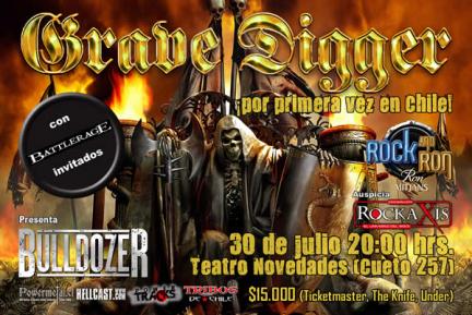 30 de Julio: Grave Digger en Chile