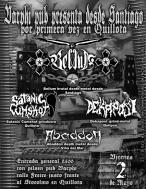 2 de Mayo: Bellum, Satanic Cumshot, Dekaposi y Abaddon