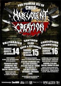 14, 15 y 16 de Agosto: Malevolent Creation en Chile