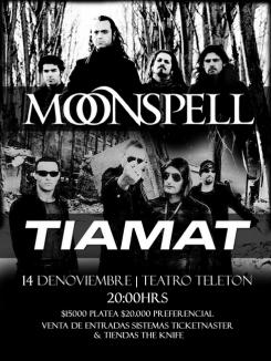 14 de Noviembre: Moonspell y Tiamat en Chile